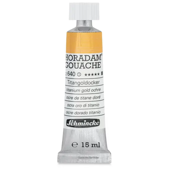 Schmincke Horadam Artist Gouache - Titanium Gold Ochre, 15 ml tube {1}