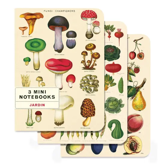 Cavallini Le Jardin Mini Notebooks - Pkg of 3 {1}