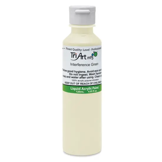 Tri-Art Liquid Artist Acrylics - Interference Green, 120 ml bottle {1}