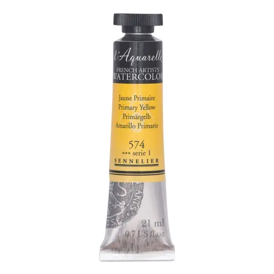 Sennelier French Artists' Watercolor - Primary Yellow, 21 ml, Tube {1}