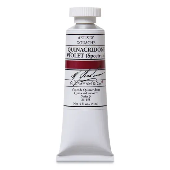 M. Graham Artists' Gouache - Quinacridone Violet, 15 ml tube {1}