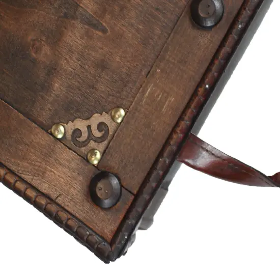 Antique Style Distressed Wooden Pirate Treasure Chest, Coffee Table Trunk {4}