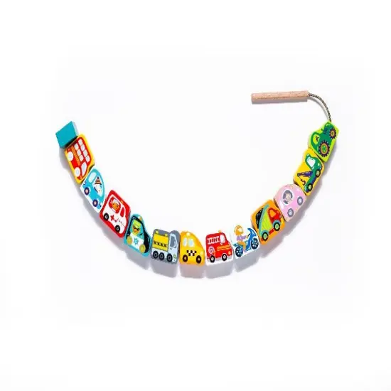 Wise Elk/Cubika Wooden Lacing Toy - Flying Cars {5}