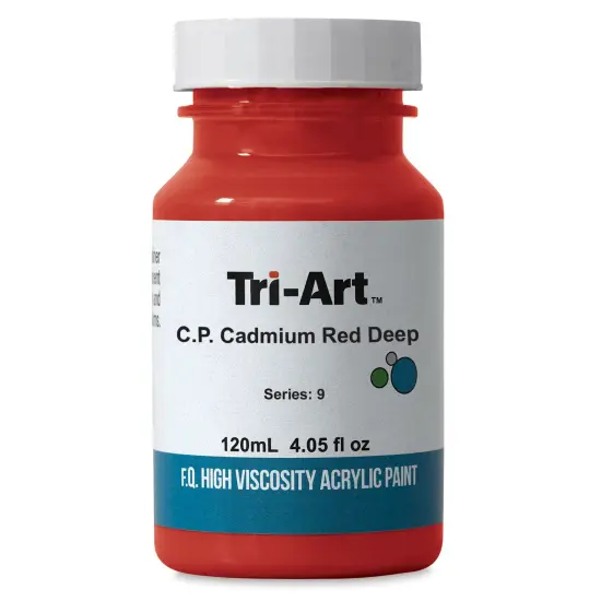 Tri-Art High Viscosity Artist Acrylic - C.P. Cadmium Red Deep, 120 ml jar {1}