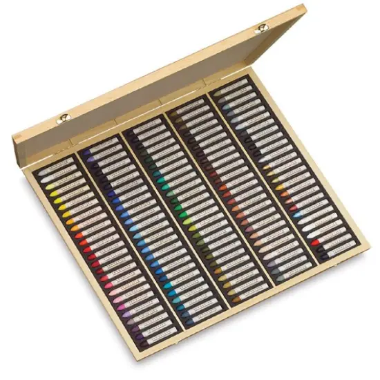 Sennelier Oil Pastel Set - Assorted Colors, Wood Box, Set of 120 {2}