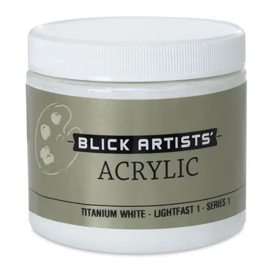 Blick Artists' Acrylic - Titanium White, 16 oz jar {1}