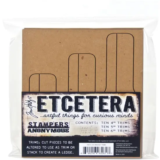 Tim Holtz Etcetera Bracket Trims-Kraft {1}