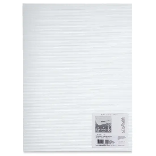 Schulcz Structured Plastic Sheet - Polystyrene, White, 2 mm, 7-5/8" x 11-3/4" {1}