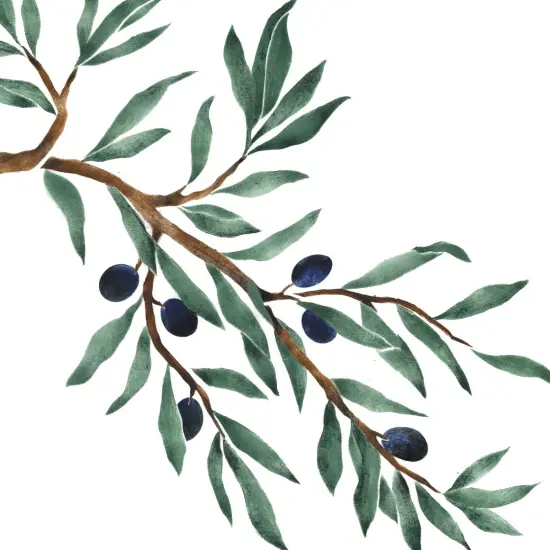 Olive Tree Branch Wall Stencil | 3031 by Designer Stencils | Reusable Art Craft Stencils for Painting | {2}