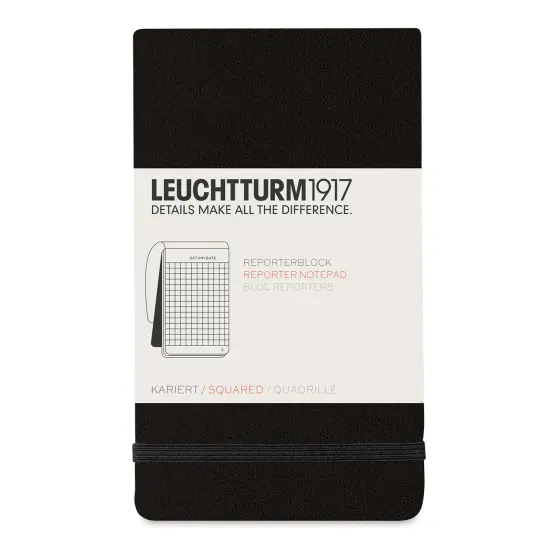 Leuchtturm1917 Pocket Notepad - Black, Squared, 3-1/2" x 6" {1}
