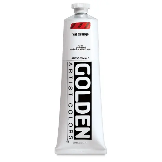 Golden Heavy Body Artist Acrylics - Vat Orange, 5 oz tube {2}