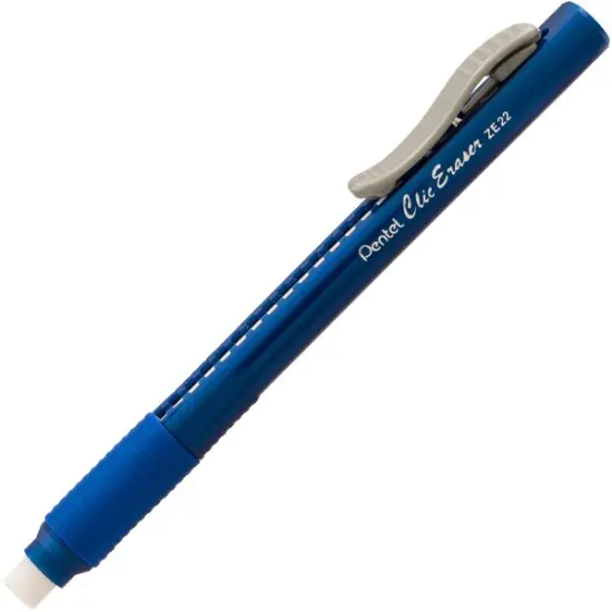 Clic Eraser Grip Retractable Eraser with Grip, Blue Barrel {1}