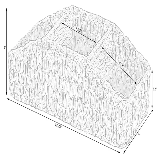 Natural Water Hyacinth Storage Decorative Desk Organizer Caddy {6}