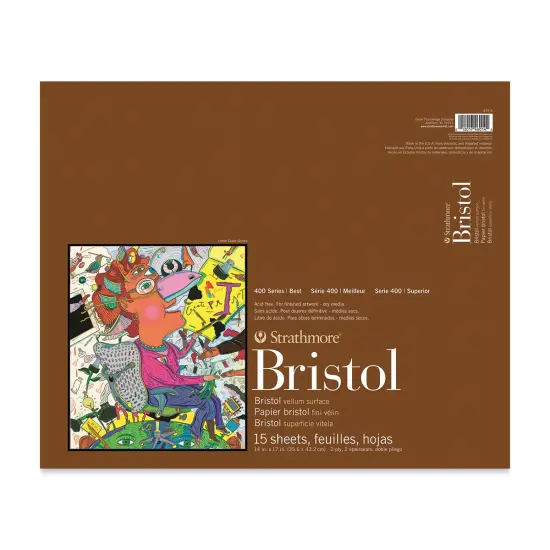 Strathmore Bristol Pad - 14" x 17", 2 Ply, Vellum, 15 Sheets {1}