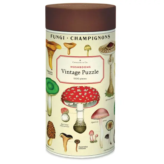 Cavallini Vintage Mushrooms 1,000 Piece Puzzle {1}