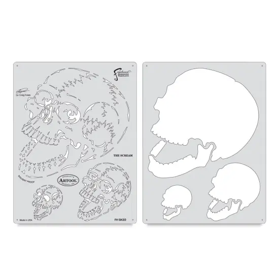 Iwata Artool Freehand Template - Horror of Skull Master The Scream {2}