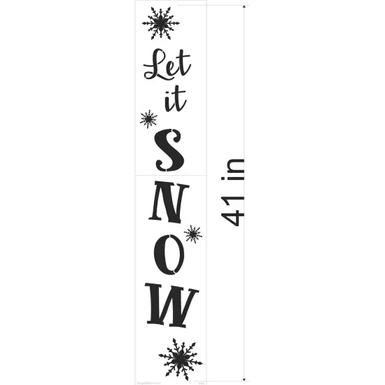 37-Inch Let It Snow Tall Wall Stencil | 3805 by Designer Stencils | Word & Phrase Stencils | Reusable Art Craft Stencils for Painting on Walls, Canvas, Wood | Reusable Plastic Paint Stencil for Home Makeover | Easy to Use & Clean Art Stencil {2}