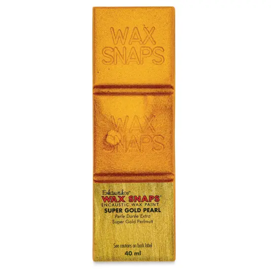 Enkaustikos Wax Snaps Encaustic Paints - Super Gold Pearl, 40 ml cake {1}