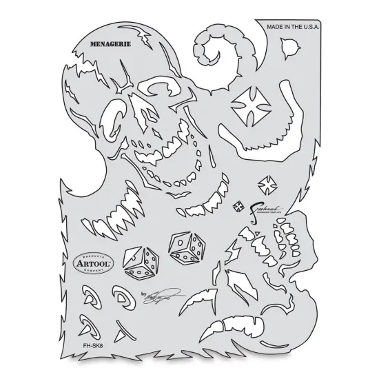 Iwata Artool Freehand Template - Son of Skull Master Menagerie {2}