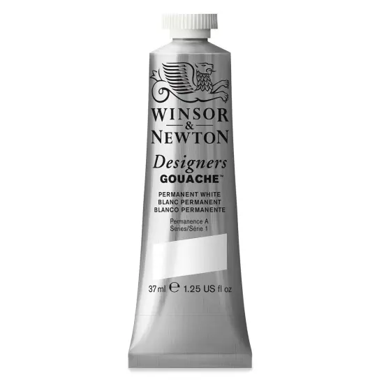 Winsor & Newton Designers Gouache - Permanent White, 37 ml tube {1}