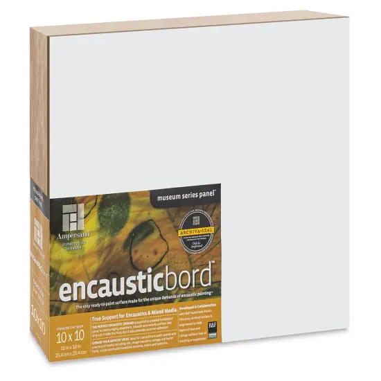 Ampersand Encausticbord - 10" x 10" x 2-1/8", Cradled {1}