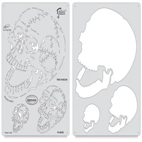 Iwata Artool Freehand Template - Horror of Skull Master The Scream {1}