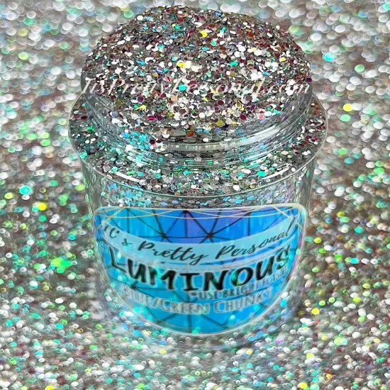 Blue/Green Chunky (Medium Cut)- Luminous Reflective Glitter Collection {2}