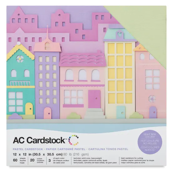 AC Cardstock Papers - 12" x 12", 60 Sheets, Pastel Colors {2}