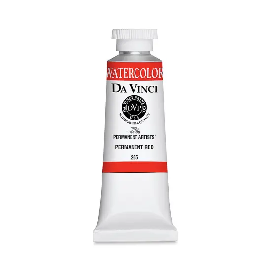 Da Vinci Artists' Permanent Watercolor - Red (Permanent), 37 ml tube {1}