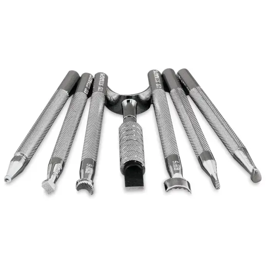 Realeather The Basics of Leather Tooling Set - Set of 7 {1}