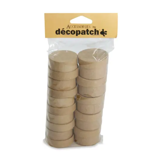 DecoPatch Paper Mache Boxes - Round, Pkg of 10, 2" x 2" x 1" {1}