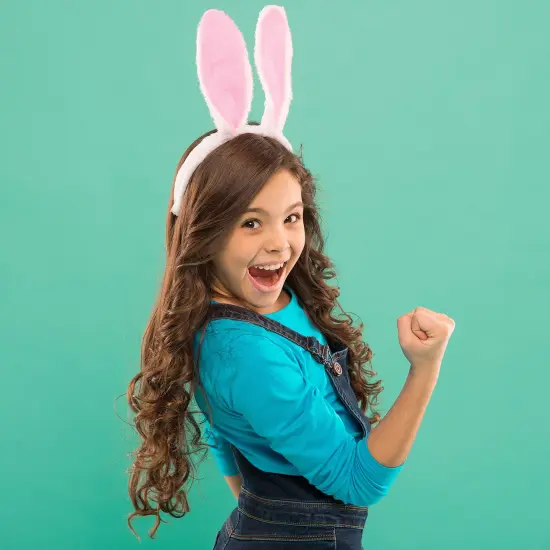 Bunny Rabbit Costume Set - White and Pink Ears, Bow Tie and Tail Accessories Kit for Kids of All Ages {5}