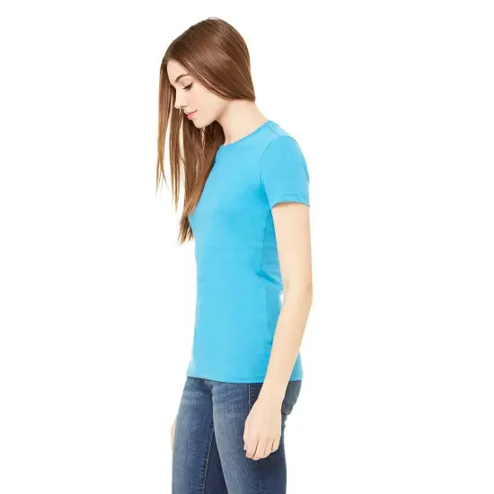 BELLA + CANVAS&reg; Women's Slim Fit Crewneck Short Sleeve Tee Asphalt {4}