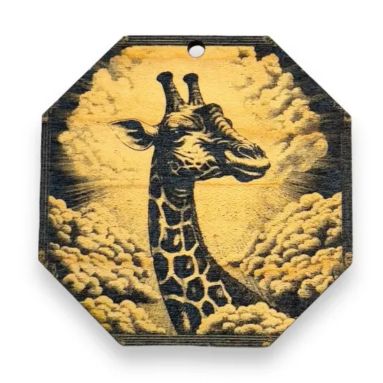 Ornament - Black - Giraffe Detailed {1}