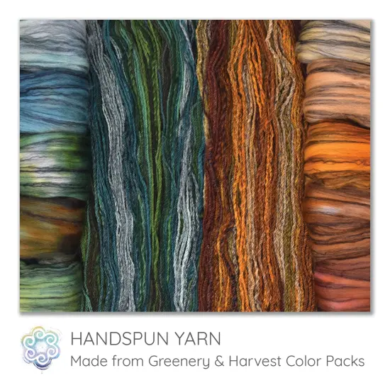 5oz Merino Tencel, Hand Dyed: Soft Lustrous Wool Combed Top Roving for Spinning, Felting, Weaving, and Textiles. Harvest {6}