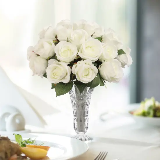 Rose Bud Stem - 48-Pack, Realistic Silk Foliage, Lifelike Blooms, Perfect for Floral Arrangements, Events & Home D&eacute;cor - Ideal for All Seasons, Floral Home by Artificial Flowers White {5}