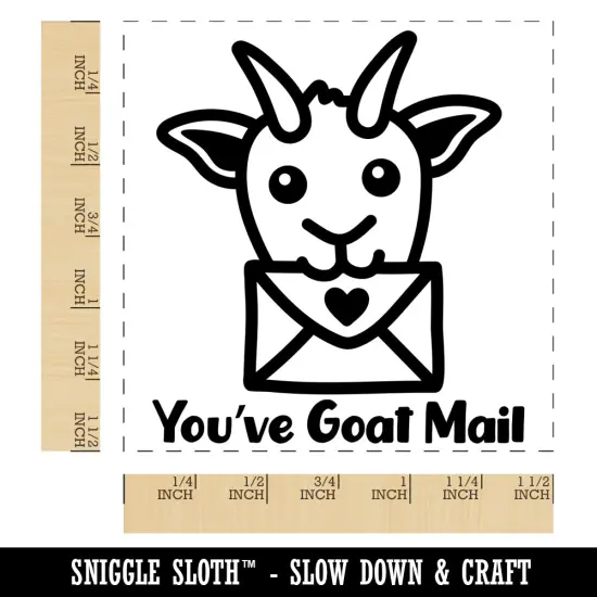 You've Got Goat Mail Self-Inking Rubber Stamp Ink Stamper Red {1}