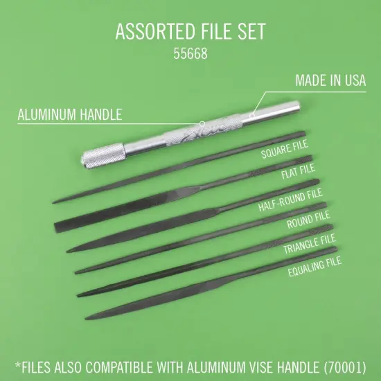 6-Piece Assorted Sharpening File Set with Handle {6}