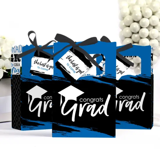 Big Dot of Happiness Blue Grad - Best is Yet to Come - Royal BlueGraduation Party Favor Boxes - Set of 12 {4}