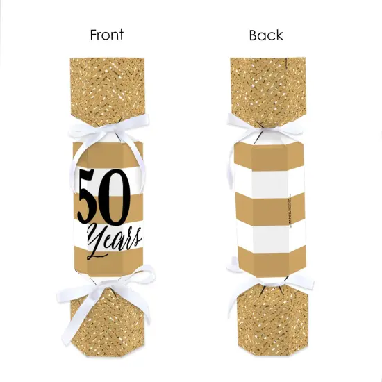 Big Dot of Happiness We Still Do - 50th Wedding Anniversary - No Snap Anniversary Party Table Favors - DIY Cracker Boxes - Set of 12 {7}