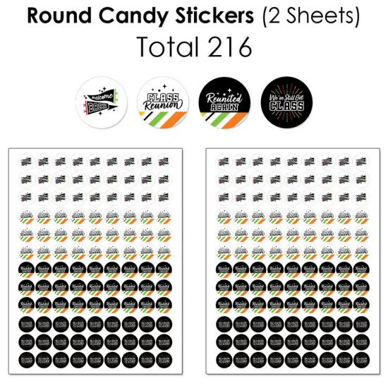 Big Dot of Happiness Still Got Class - High School Reunion Party Candy Favor Sticker Kit - 304 Pieces {6}
