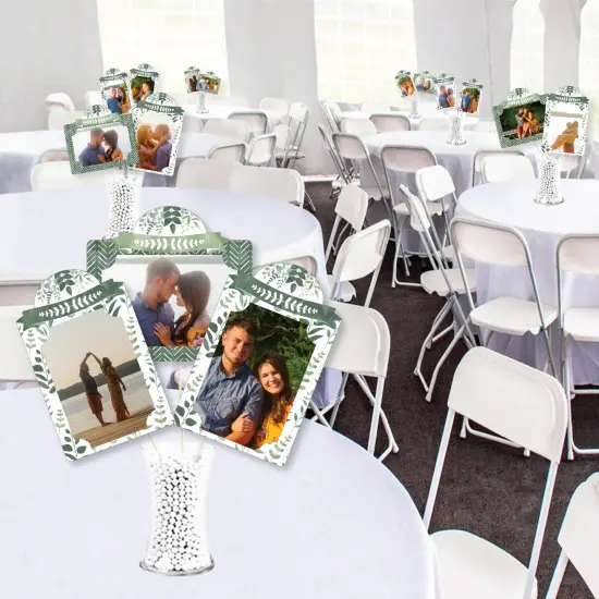 Big Dot of Happiness Boho Botanical - Greenery Party Picture Centerpiece Sticks - Photo Table Toppers - 15 Pieces {4}