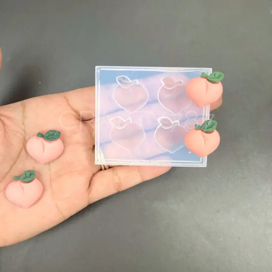 Peach Stud Earring Silicone Mold (D4) {1}