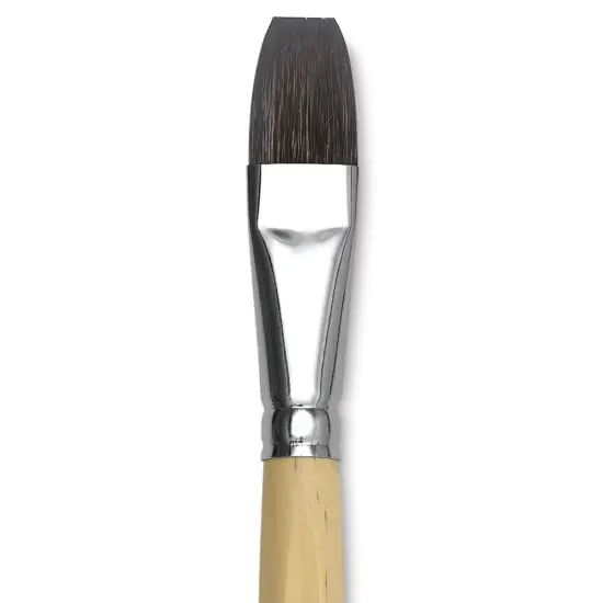 Da Vinci Petit Gris Pur Blue Squirrel Brush - Flat Wash, Short Handle, Size 16 {1}