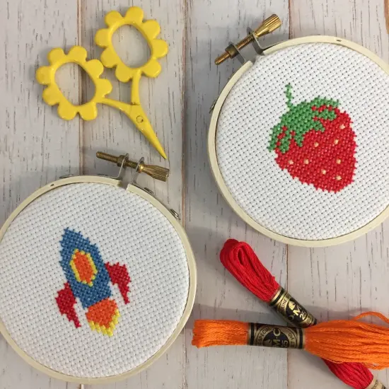 Strawberry Counted Cross Stitch DIY Kit {3}