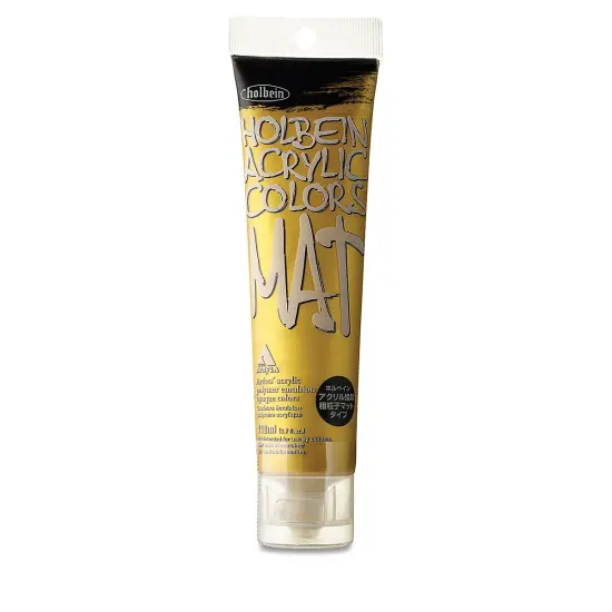 Holbein Mat Acrylic - Fine Gold, 110 ml tube {2}