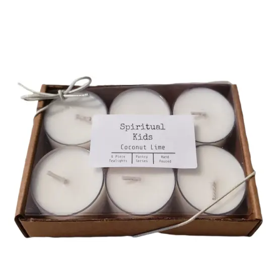 Coconut & Lime Soy Tealights 6 Count Hand Poured with All Natural Soy Wax and Fragrant/ Essential Oils! | Fruity Tealights | Birthday Gift | Christmas Gift | {1}