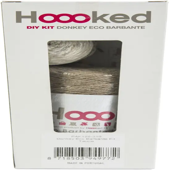 Hoooked Amigurumi DIY Kit W/Eco Barbante Yarn-Donkey Joe - Taupe {1}