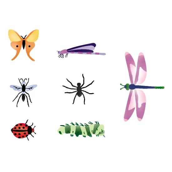 New Bugs Wall Stencil | 2575 by Designer Stencils | Animal & Nature Stencils | Reusable Art Craft Stencils for Painting on Walls, Canvas, Wood | Reusable Plastic Paint Stencil for Home Makeover | Easy to Use & Clean Art Stencil {1}