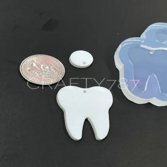 Tooth Dangle Keychain Silicone Mold (C5) {2}
